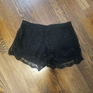 Black Lace Shorts